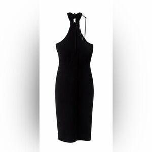 Midi Black Halter Dress